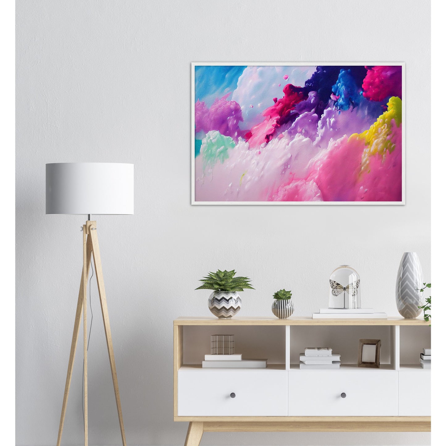 Poster mit Rahmen (Holz) - in Museumsqualität - Candy floss - Süßigkeiten - Kindheit - Cubism - Holzleisten - Fineart - Zuckerwatte - Wandkunst - Poster with frame - Abstract Kollektion - artwork - art brand - printed cup personalized - pixelboys - Kunstdrucke - wandbilder - wall art - Kunst auf Tassen - vintage art - Office Poster - Gastrotassen - Wanddekoration - Geschenkidee  - Cabdyland - Icecream - Geschenkidee - Acrylkunst - Geschenkidee - Office Poster - Acryldruck - Abstrakte Kunst