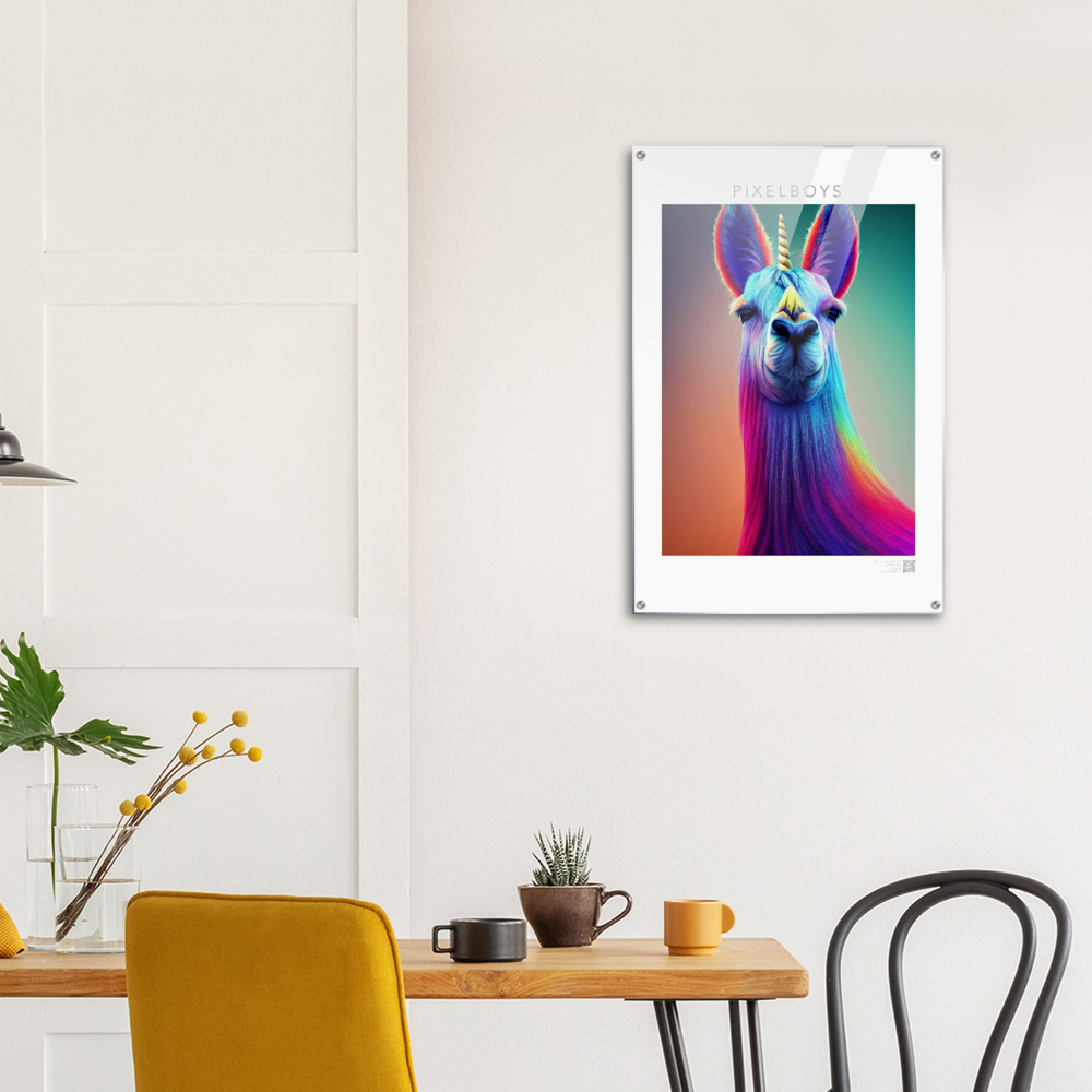 Acylbild - Karma Lama No. 3 - "Bob" - Acryldruck - Bob the Drag Queen - LGBTQI+ - Christopher Street Day - Pride Month - Lesbian - Gay - Bisexual - Transgender - Queer & Intersexual - rainbow flag - unicorn - einhorn - rainbow - regenbogen - heteronormativity - Drag Queens - Asexual - Künstler: "John Grayst" - Pixelboys - Atelier - Acryldruck - Museum - Germany - Berlin - USA - America - New York City - Los Angeles - Chicago - Houston - Phoenix - Philadelphia - Paris - Rom -