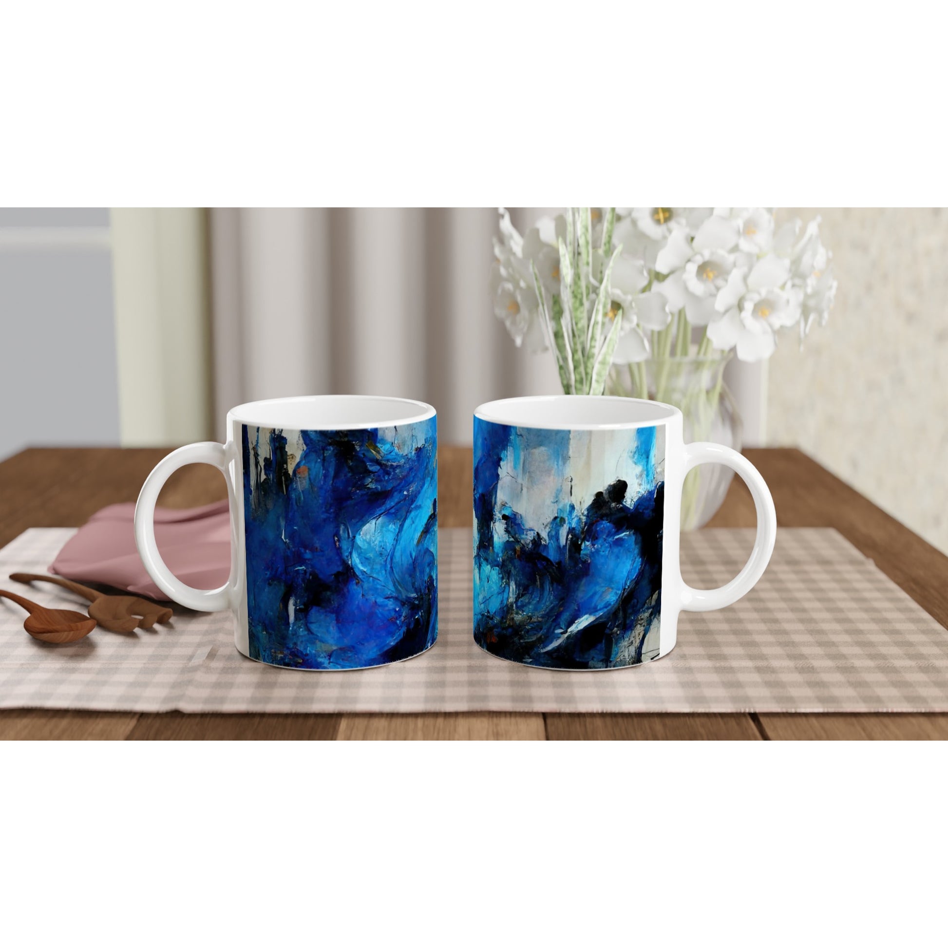 Sammeltasse (bedruckt) in Museumsqualität - Blue Revolution - Art of Cubism - Fineart - Peace - Wandkunst - Mankind - Poster with frame - Abstract Blue Kollektion - artwork - art brand - printed cup personalized - pixelboys - Kunstdrucke - wandbilder - wall art - Kunst auf Tassen - vintage art - Office Poster - Gastrotassen - Wanddekoration - Geschenkidee  - political peace - freedom - uno - Geschenkidee - Acrylkunst - blauhelme - Geschenkidee - Office Poster - Acryldruck -