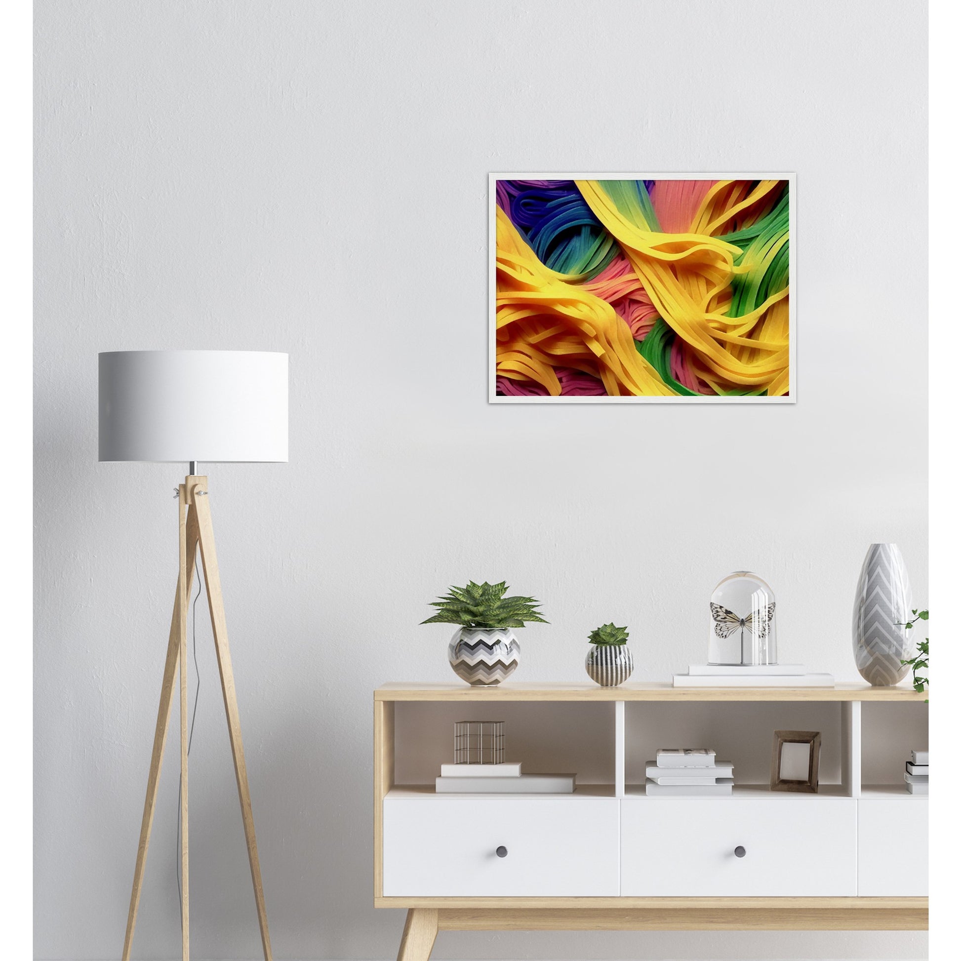 Poster mit Rahmen - Noodles upside-down - Pasta Love - Italien - China - Restaurant - Nudeln - Pasta - Teigwaren  - Wandkunst - Kunstdruck - Acryldruck - Kunstwerk - Office Poster - Poster mit Rahmen - Kaffee Tasse - Poster mit Leisten - Bedruckte Tassen - Kunst Marke - Art Brand - Kunstdrucke - Papier: 250g/qm - Künstler: Pixelboys - Poster with frame - Geschenkidee - Atelier Rome - Atelier Bologna - Atelier Milano -