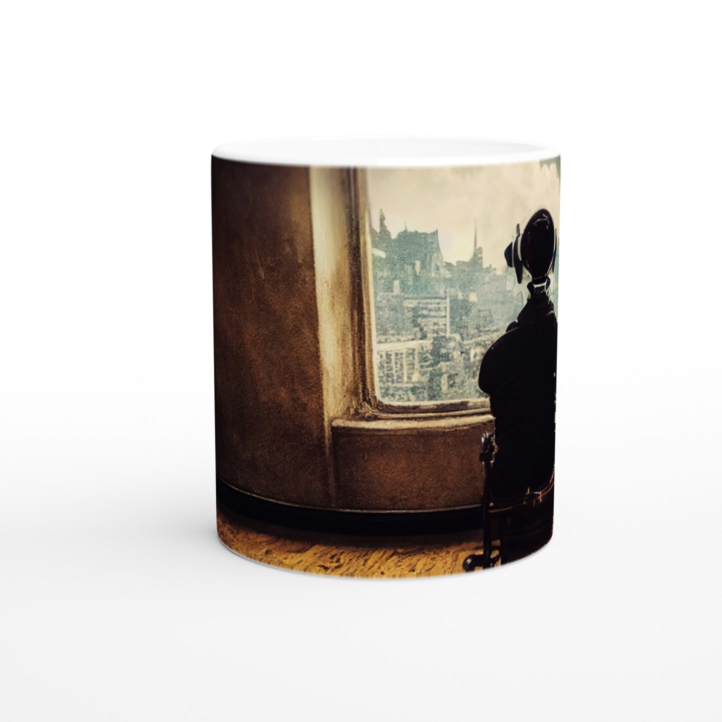 Personalisierbare Tasse - Sad Robots - 2022 - "Lonely"- No.4 - Wandkunst - Customizable Coffee Cup - Museumsqualität - Personalized Gifts - Kunstdruck - Traurige Roboter - Steampunk - Acryldruck - Sad Robots - Personalized Gifts - Terminator - blech - traurig - sad - nr.5 lebt - zukunft - Kunstwerk - Office Poster - Poster mit Rahmen - Kaffee Tasse - Poster - Bedruckte Tassen - Kunst Marke - Art Brand - Wandbild - Kunstdrucke - Künstler: John Grayst & Pixelboys - emotional robots - Geschenkidee -