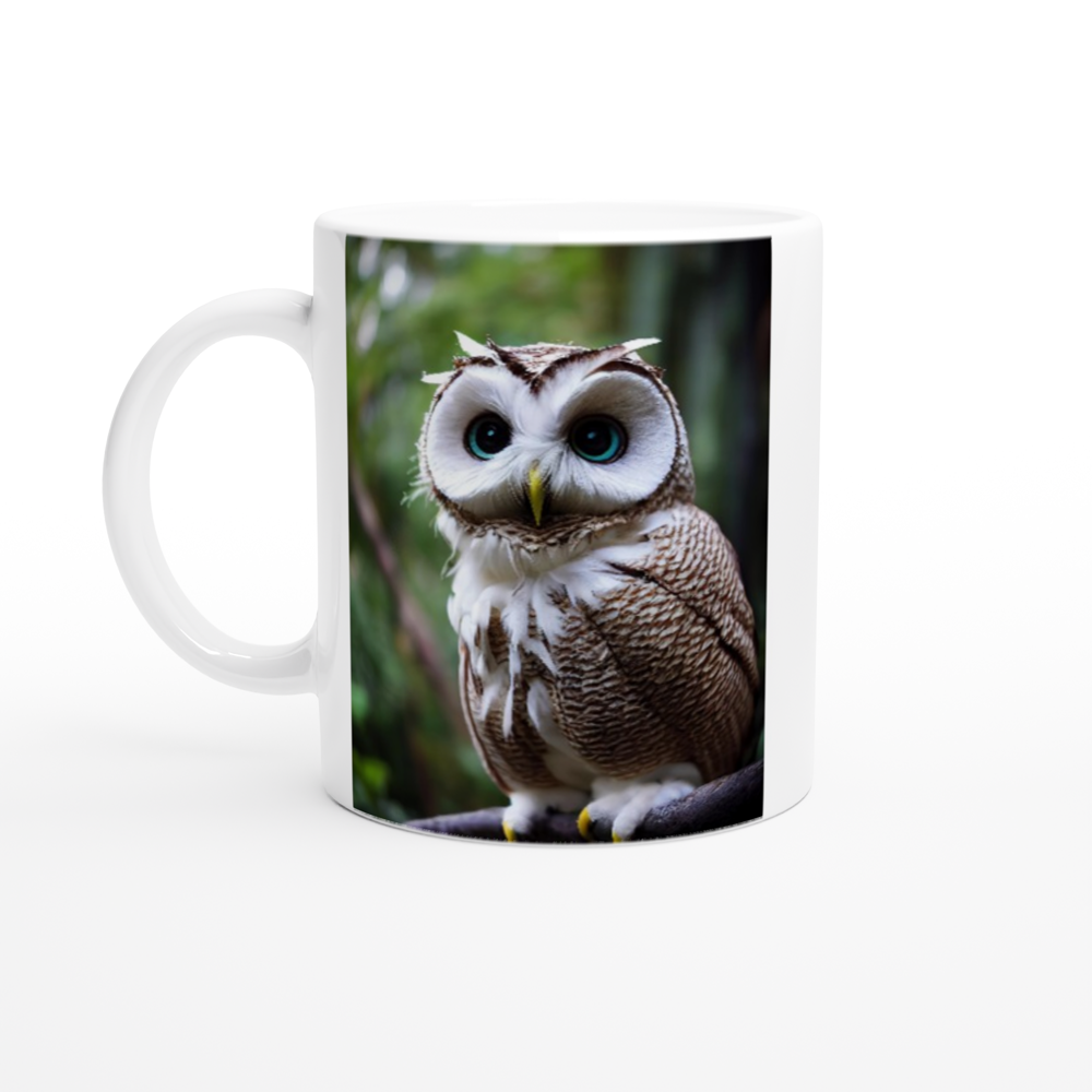 Personalisierbare Tasse  - Fruit Owl No.6 - "Cornelius", the coconut owl - Wandkunst - Kinder Tasse - Kunstdruck - Kokusnuseule - Kokosnuss-Uhu (lat. bubo vaccinium)  - Teebecher - Fruchteulen - coconut owl - Vogel - Uhu - Bird - Strigiformes - Noctua - Ornithologie - Kunstwerk  - Office Poster - Poster mit Rahmen - Kaffee Tasse - Poster mit Leisten - Bedruckte Tassen - Kunst Marke - Art Brand - Wandbild - Kunstdrucke - Papier: 250g/qm - Künstler: John Grayst & Pixelboys - Eulen - Owl - Geschenkidee - 