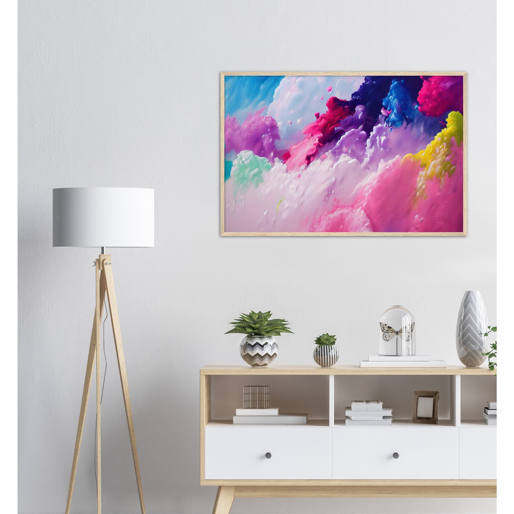 Poster mit Rahmen (Holz) - in Museumsqualität - Candy floss - Süßigkeiten - Kindheit - Cubism - Holzleisten - Fineart - Zuckerwatte - Wandkunst - Poster with frame - Abstract Kollektion - artwork - art brand - printed cup personalized - pixelboys - Kunstdrucke - wandbilder - wall art - Kunst auf Tassen - vintage art - Office Poster - Gastrotassen - Wanddekoration - Geschenkidee  - Cabdyland - Icecream - Geschenkidee - Acrylkunst - Geschenkidee - Office Poster - Acryldruck - Abstrakte Kunst