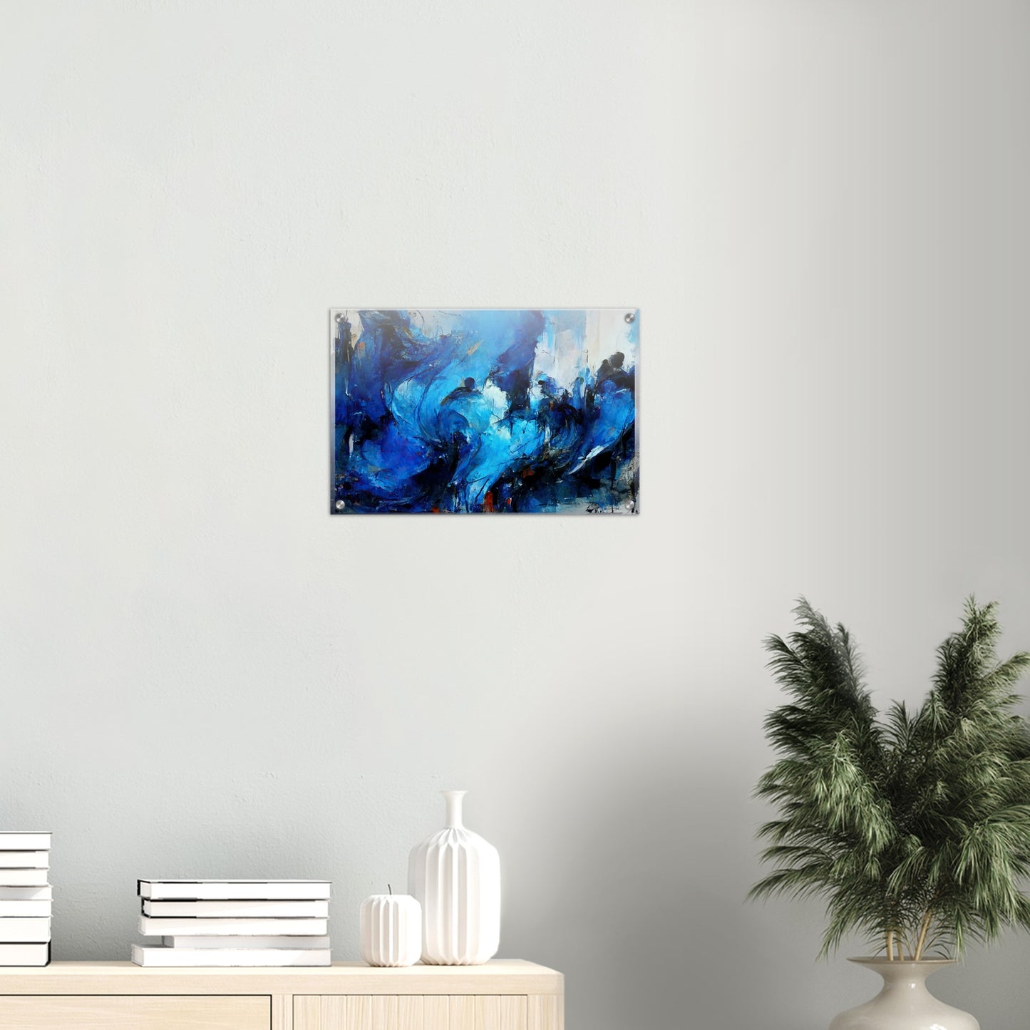 Acrylbild auf Glas in Museumsqualität - Blue Revolution - Art of Cubism - Fineart - Peace - Wandkunst - Mankind - Poster with frame - Abstract Blue Kollektion - artwork - art brand - printed cup personalized - pixelboys - Kunstdrucke - wandbilder - wall art - Kunst auf Tassen - vintage art - Office Poster - Gastrotassen - Wanddekoration - Geschenkidee  - political peace - freedom - uno - Geschenkidee - Acrylkunst - blauhelme - Geschenkidee - Office Poster - Acryldruck -