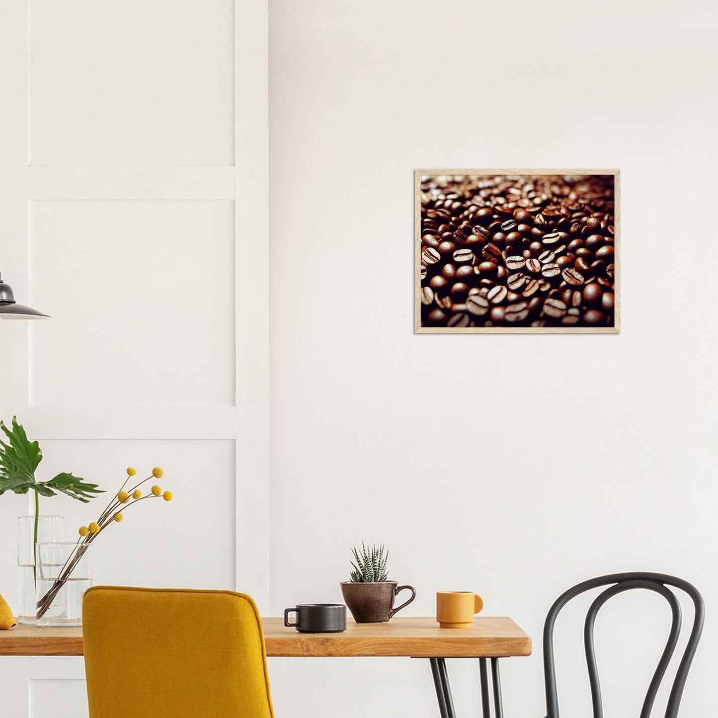 Poster mit Rahmen (Holz) in Museumsqualität - Coffee Beans - Personalisierbar - customized - Coffee Passion - Wandkunst - Kunstdruck - Acryldruck - Kunstwerk - Office Poster - Poster mit Rahmen - Kaffee Tasse - Poster mit Leisten - Bedruckte Tassen - Kunst Marke - Art Brand - Kunstdrucke - Papier: 250g/qm - Künstler: Pixelboys - Office Poster - Poster with frame - Geschenkidee - Kaffee Liebe - Coffee passion, Kaffeehaus - Coffee to go - Atelier Wien - Atelier Austria - Atelier USA -